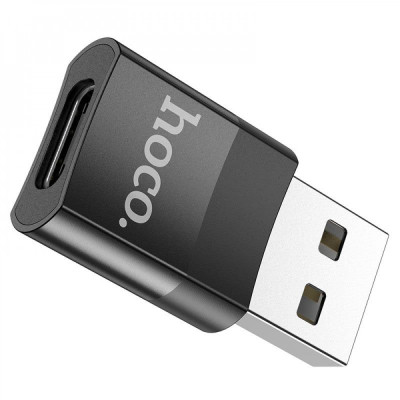 Перехідник адаптер OTG Hoco UA17 USB  female to Type-C male Чорний