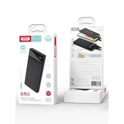 Универсальная мобильная батарея Повербанк XO PR132 PD+QC 3.0 22.5 W 10000mAh Чёрный Универсальная мобильная батарея Повербанк XO PR132 PD+QC 3.0 22.5 W 10000mAh Чёрный