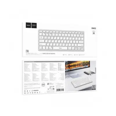 Клавіатура Бездротова HOCO GM32 Silver, Срібна