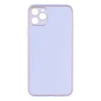 Чехол накладка Leather Gold iPhone 11 Pro Max Сирень (Lilac)