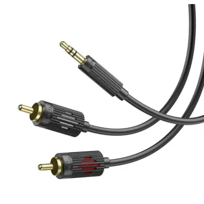 Кабель AUX Hoco UPA28 (Double RCA) Чёрный