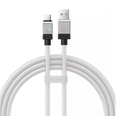Кабель дата Baseus CoolPlay USB Type A - Type-C 100W 1м Білий
