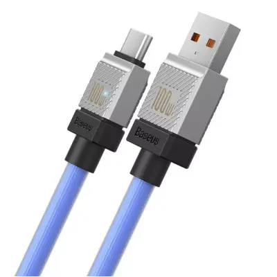 Кабель дата Baseus CoolPlay USB Type A - Type-C 100W 1м Синій