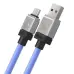 Кабель дата Baseus CoolPlay USB Type A - Type-C 100W 1м Синій