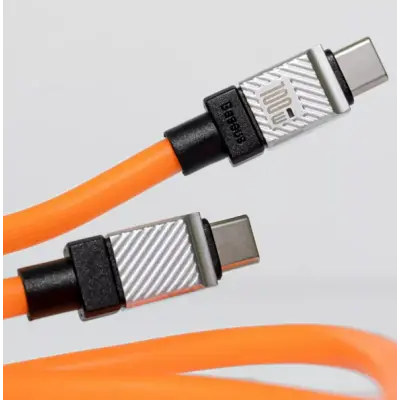 Кабель дата Baseus CoolPlay Type-C to Type-C 100W 1м Оранжевый