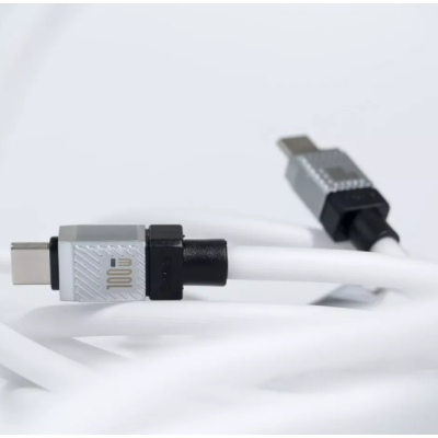 Кабель дата Baseus CoolPlay Type-C to Type-C 100W 1м Белый