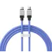 Кабель дата Baseus CoolPlay Type-C to Type-C 100W 1м Синій