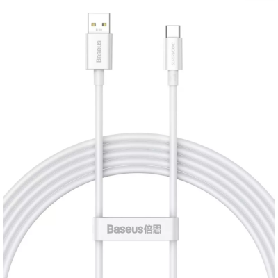 Кабель дата Baseus Superior (SuperVooc) 65W USB Type A - Type-C 1м Білий