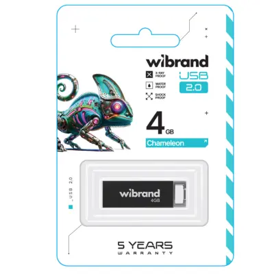 Флеш память USB 4Gb Wibrand Chameleon USB 2.0 Черная