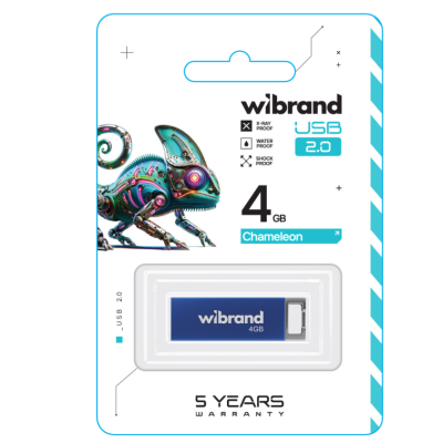 Флеш пам'ять USB 4Gb Wibrand Chameleon USB 2.0 Синя