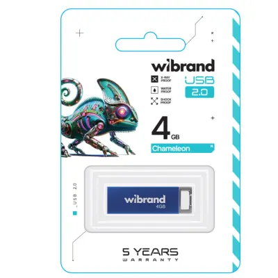 Флеш память USB 4Gb Wibrand Chameleon USB 2.0 Синяя