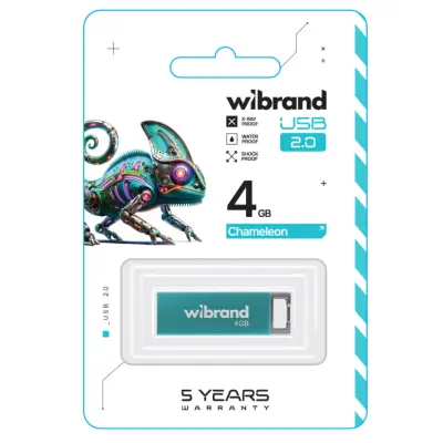 Флеш память USB 4Gb Wibrand Chameleon USB 2.0 Голубая