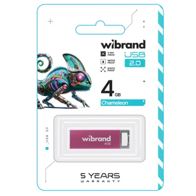 Флеш память USB 4Gb Wibrand Chameleon USB 2.0 Розовая