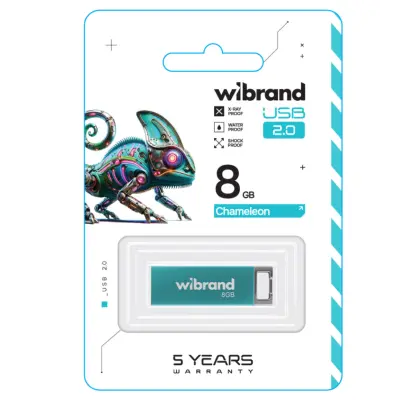 Флеш память USB 8Gb Wibrand Chameleon USB 2.0 Голубая