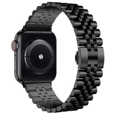 Ремінець Apple Watch 38мм Rolex 5-BEAD Металевий Чорний