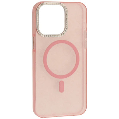 Чехол Накладка Mirage Heart MagSafe iPhone 13/ iPhone 14 Розовая
