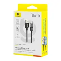 Кабель дата Baseus Display 2 USB Type A - Type-C 100W 1м Черный