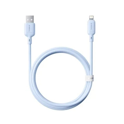 Кабель дата Baseus Silky USB Type A - Lightning 2.4A 1м Синій