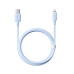 Кабель дата Baseus Silky USB Type A - Lightning 2.4A 1м Синій