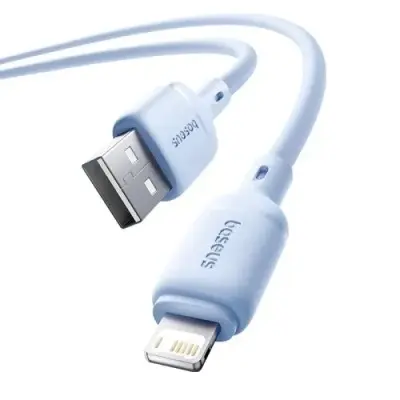 Кабель дата Baseus Silky USB Type A - Lightning 2.4A 1м Синий Кабель дата Baseus Silky USB Type A - Lightning 2.4A 1м Синий