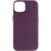 Чехол накладка Leather Case with MagSafe iPhone 12/12 Pro Темно-вишневый/Dark Cherry (AA+)