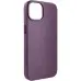 Чехол накладка Leather Case with MagSafe iPhone 12/12 Pro Темно-вишневый/Dark Cherry (AA+)