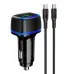 Автомобильное зарядное устройство Borofone BZ14 1USB-A+1USB-C 20W+Q.C3.0 + Кабель Type-C to Type-C Black, Чёрный