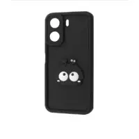 Чехол накладка Pretty Things Xiaomi Redmi 13C Черная/Глаза