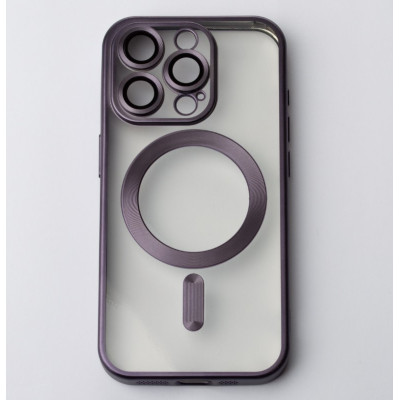 Чохол Накладка Metal Matte MagSafe iPhone 12 Pro Темно-фіолетова