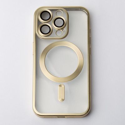 Чохол Накладка Metal Matte MagSafe iPhone 12 Pro Золота
