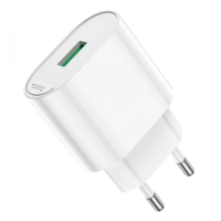 Мережевий зарядний пристрій Hoco C109A 1USB/18W/QC 3.0 White, Білий Мережевий зарядний пристрій Hoco C109A 1USB/18W/QC 3.0 White, Білий