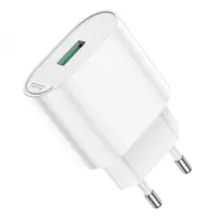 Сетевое зарядное устройство Hoco C109A 1USB/18W/QC 3.0 White, Белый