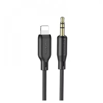 Кабель AUX Borofone Bl18 1м Черный (3.5 male to Lightning)
