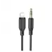 Кабель AUX Borofone Bl18 1м Черный (3.5 male to Lightning)
