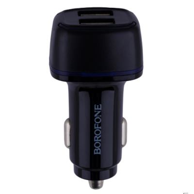 Автомобильное зарядное устройство Borofone BZ14 Type-C 2USB Black, Черный