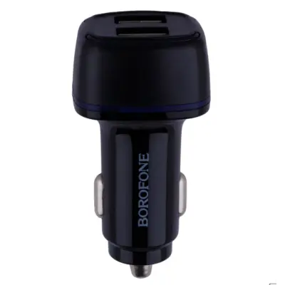 Автомобильное зарядное устройство Borofone BZ14 Type-C 2USB Black, Черный