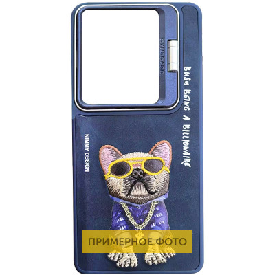 Чехол Накладка Friends Samsung A556 (A55) Синяя/Собака