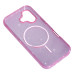 Чехол Накладка Shine MagSafe iPhone 16 Розовая