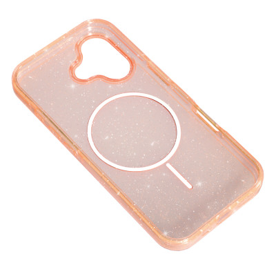Чехол Накладка Shine MagSafe iPhone 16 Оранжевая Чехол Накладка Shine MagSafe iPhone 16 Оранжевая