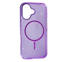 Чохол Накладка Shine MagSafe iPhone 16 Фіолетова
