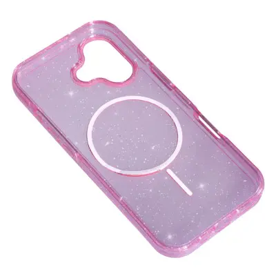 Чохол Накладка Shine MagSafe iPhone 17 Рожева