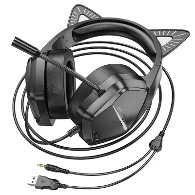HF Наушники PC Borofone BO106 Cute cat ear luminous gaming headphones Phantom Cat HF Наушники PC Borofone BO106 Cute cat ear luminous gaming headphones Phantom Cat