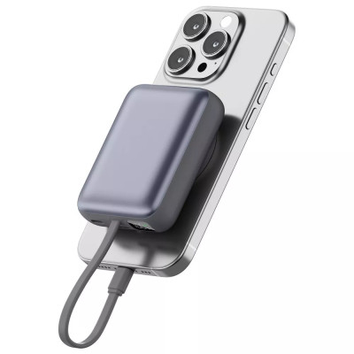 Універсальна мобільна батарея Повербанк Proove Neutron Magnetic 10000mAh 22.5W Сірий