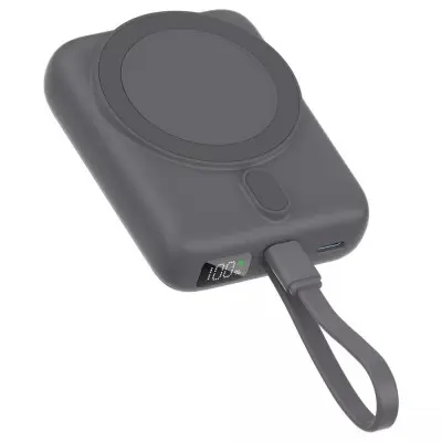 Універсальна мобільна батарея Повербанк Proove Neutron Magnetic 10000mAh 22.5W Сірий