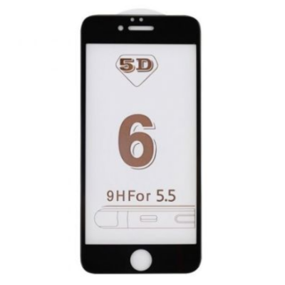 Защитное стекло 5D iPhone 6+ Чёрное