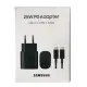 Мережевий зарядний пристрій Samsung 25W + Кабель Type-C Black, Чорний