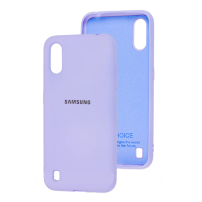 Чехол накладка HC Samsung A015 (A01) Сиренево-голубая