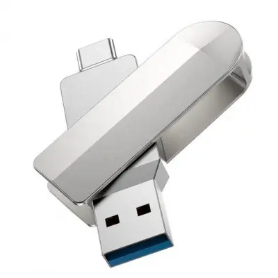 Флеш пам\'ять USB 32Gb Hoco UD10 USB3.0 + Type-C Срібний