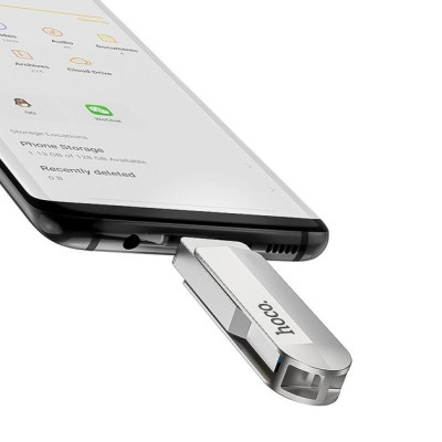 Флеш пам\'ять USB 32Gb Hoco UD10 USB3.0 + Type-C Срібний