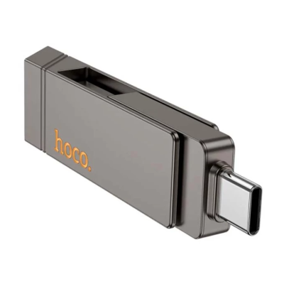Флеш пам\'ять USB 32Gb Hoco UD15 Clever USB 3.2+Type-C Сірий